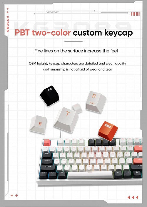 Thunderobot KG3089 Wired Mechanical Keyboard Red switch White Thunderobot KG3089 Wired Mechanical Keyboard Red switch White